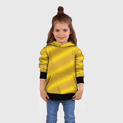 Толстовка-худи детская Золотой градиент, цвет: 3D-черный — фото 2