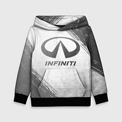 Толстовка-худи детская Infiniti - white gradient, цвет: 3D-черный