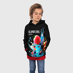Толстовка-худи детская Все дуреют с этого десерта, цвет: 3D-красный — фото 2