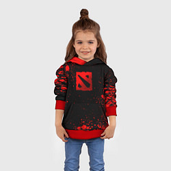Толстовка-худи детская Красные брызги - Dota 2, цвет: 3D-красный — фото 2