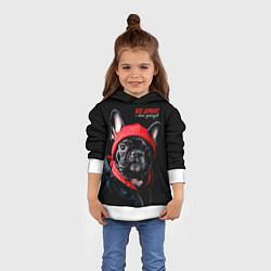 Толстовка-худи детская Все дуреют с этих французов, цвет: 3D-белый — фото 2