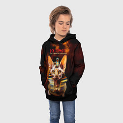 Толстовка-худи детская Все дуреют с этих сфинксов, цвет: 3D-черный — фото 2