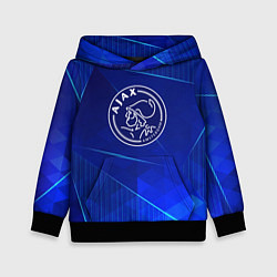 Толстовка-худи детская Ajax blue poly, цвет: 3D-черный