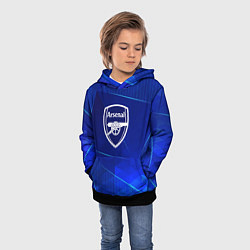 Толстовка-худи детская Arsenal blue poly, цвет: 3D-черный — фото 2