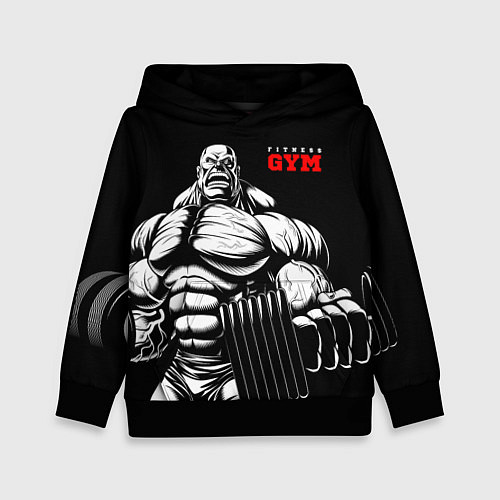 Детская толстовка Fitness GYM - jock / 3D-Черный – фото 1