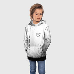 Толстовка-худи детская Genesis - white gradient вертикально, цвет: 3D-черный — фото 2