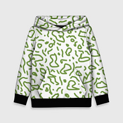 Толстовка-худи детская Закорючки, цвет: 3D-черный
