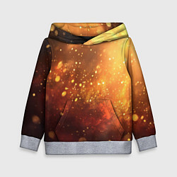 Толстовка-худи детская Золотая блестящая текстура, цвет: 3D-меланж