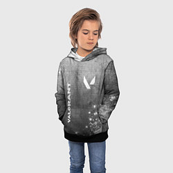 Толстовка-худи детская Valorant - grey gradient вертикально, цвет: 3D-черный — фото 2
