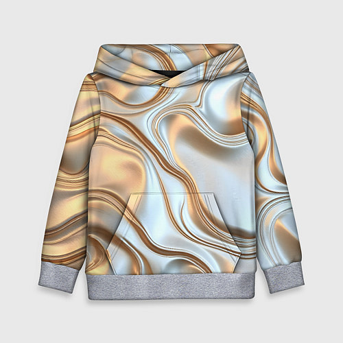 Детская толстовка Жидкое белое золото / 3D-Меланж – фото 1