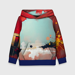 Толстовка-худи детская Сюрреалистичная абстракция, цвет: 3D-синий
