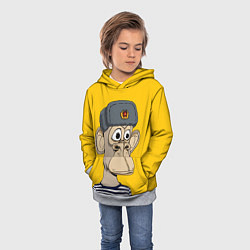 Толстовка-худи детская NFT ape turtleneck, цвет: 3D-меланж — фото 2