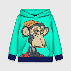 Толстовка-худи детская NFT ape steel, цвет: 3D-синий