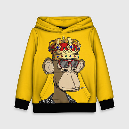 Детская толстовка NFT ape king / 3D-Черный – фото 1