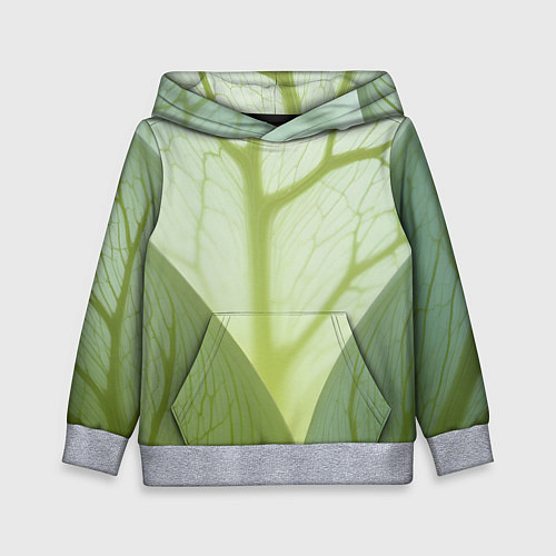 Детская толстовка Макро съемка листа / 3D-Меланж – фото 1