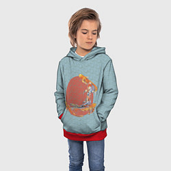 Толстовка-худи детская Рыба карпы кои, цвет: 3D-красный — фото 2