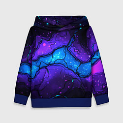 Толстовка-худи детская Синяя звездная полоса в плите текстура, цвет: 3D-синий