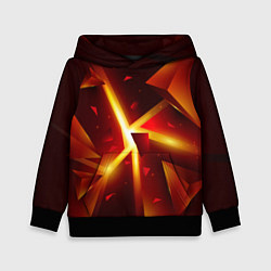 Толстовка-худи детская Трехмерный взрыв неоновых плит абстракция, цвет: 3D-черный