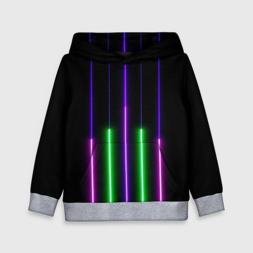 Детская толстовка Color Purple green pink / 3D-Меланж – фото 1