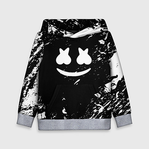 Детская толстовка Marshmello брызги красок / 3D-Меланж – фото 1