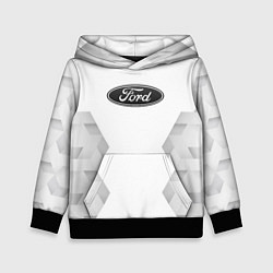 Толстовка-худи детская Ford white poly, цвет: 3D-черный