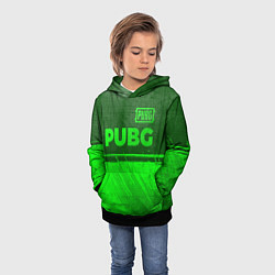 Толстовка-худи детская PUBG - green gradient посередине, цвет: 3D-черный — фото 2