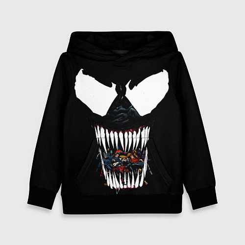 Детская толстовка Веном жрет / 3D-Черный – фото 1
