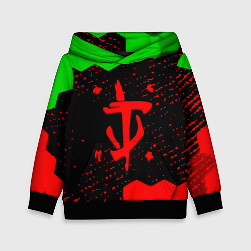 Детская толстовка Doom лого соты текстура / 3D-Черный – фото 1