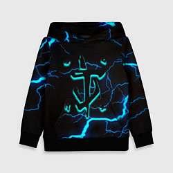 Детская толстовка Doom молнии неоновые