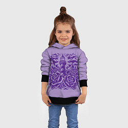 Толстовка-худи детская Маяк с розами и корабли, цвет: 3D-черный — фото 2