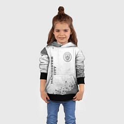 Толстовка-худи детская Manchester City - white gradient вертикально, цвет: 3D-черный — фото 2