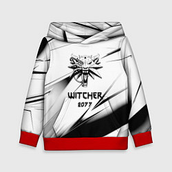 Толстовка-худи детская Ведьмак stripes, цвет: 3D-красный