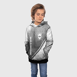 Толстовка-худи детская Brighton - grey gradient вертикально, цвет: 3D-черный — фото 2
