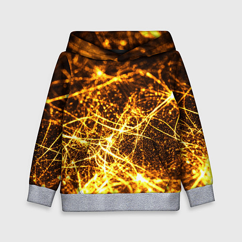 Детская толстовка Текстура золотые нити / 3D-Меланж – фото 1