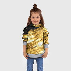 Толстовка-худи детская Золотой текстурный фон, цвет: 3D-меланж — фото 2