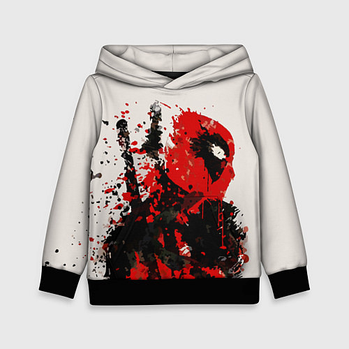 Детская толстовка Дэдпул брызги / 3D-Черный – фото 1