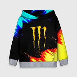 Детская толстовка Monster energy огненные краски