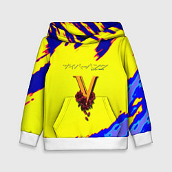 Толстовка-худи детская Cyberpunk краски неоновые, цвет: 3D-белый