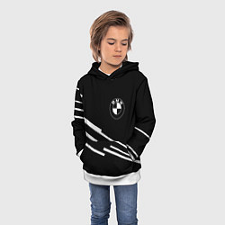 Толстовка-худи детская BMW geometry line, цвет: 3D-белый — фото 2