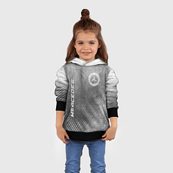 Толстовка-худи детская Mercedes - grey gradient вертикально, цвет: 3D-черный — фото 2