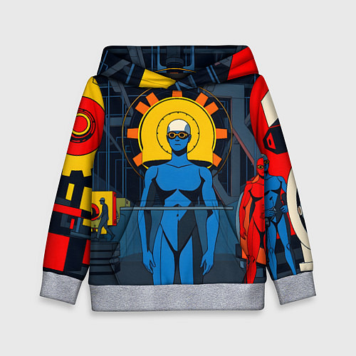 Детская толстовка Ретро фантастика / 3D-Меланж – фото 1