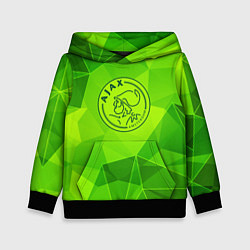 Толстовка-худи детская Ajax green poly, цвет: 3D-черный