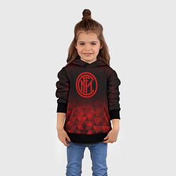 Толстовка-худи детская Inter red poly, цвет: 3D-черный — фото 2