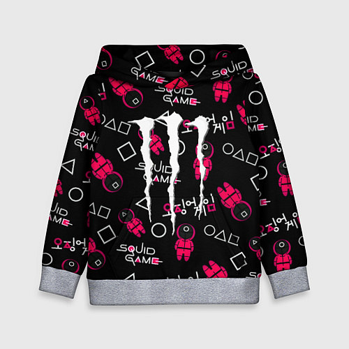 Детская толстовка Monster energy x Ojingeo geim / 3D-Меланж – фото 1