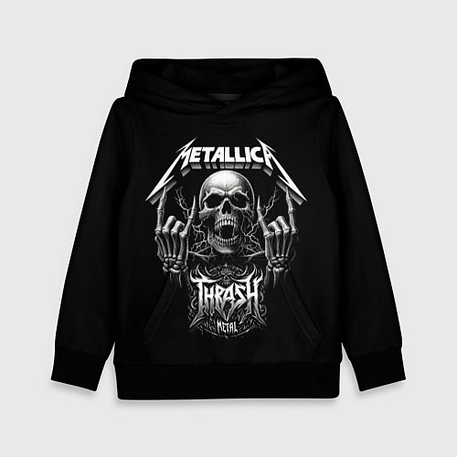 Детская толстовка Thrash metal - Metallica group / 3D-Черный – фото 1