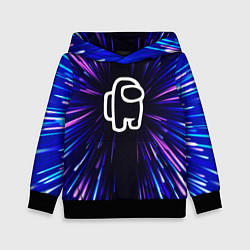 Толстовка-худи детская Among Us neon energy, цвет: 3D-черный