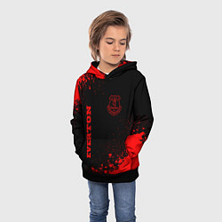 Толстовка-худи детская Everton - red gradient вертикально, цвет: 3D-черный — фото 2