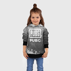 Толстовка-худи детская PUBG - grey gradient, цвет: 3D-черный — фото 2