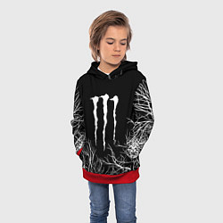 Толстовка-худи детская Monster energy лес, цвет: 3D-красный — фото 2