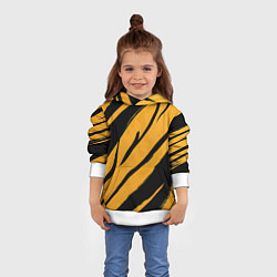 Толстовка-худи детская Тигровый раскрас, цвет: 3D-белый — фото 2